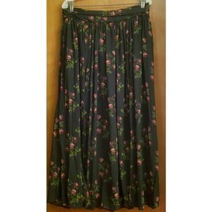 J Crew Point Sur Crinkle Chiffon Floral Maxi Skirt